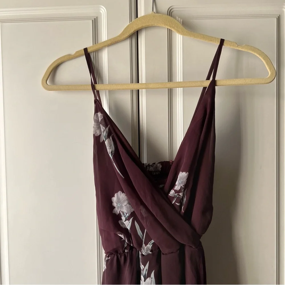 Sienna Sky Maroon Floral Elegant Dress - Picture 8 of 8